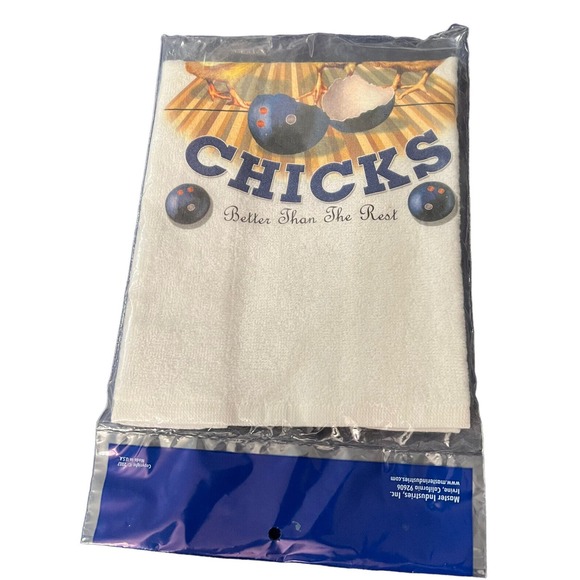 2007 Master Bowling Towel 11" x 18" Bowling Chicks Better Than The Rest Made USA - Picture 2 of 4